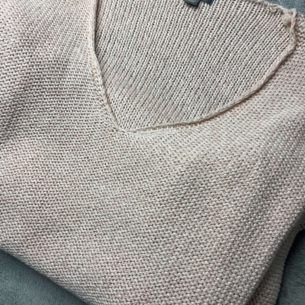 Cupcake‎ Clothing LTD Knit Sweater XL V-Neck Long Sleeve Blush Pink Crochet